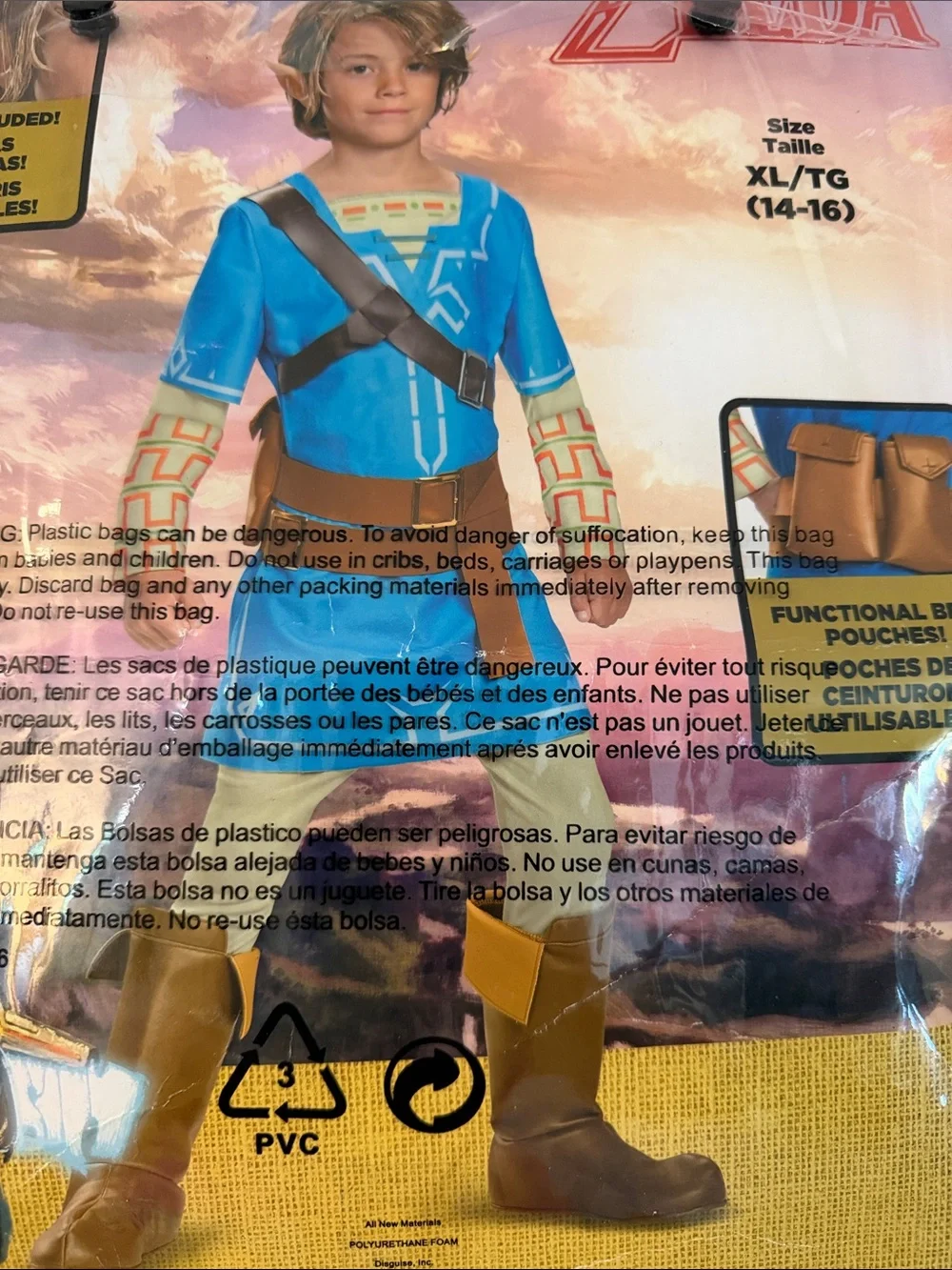 Design Brand The Legend of Zelda Breath of the Wild Link Costume -Size XL 14